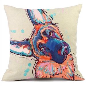 German Shepard Throw Pillow Case Covers NWT
